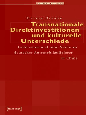 cover image of Transnationale Direktinvestitionen und kulturelle Unterschiede